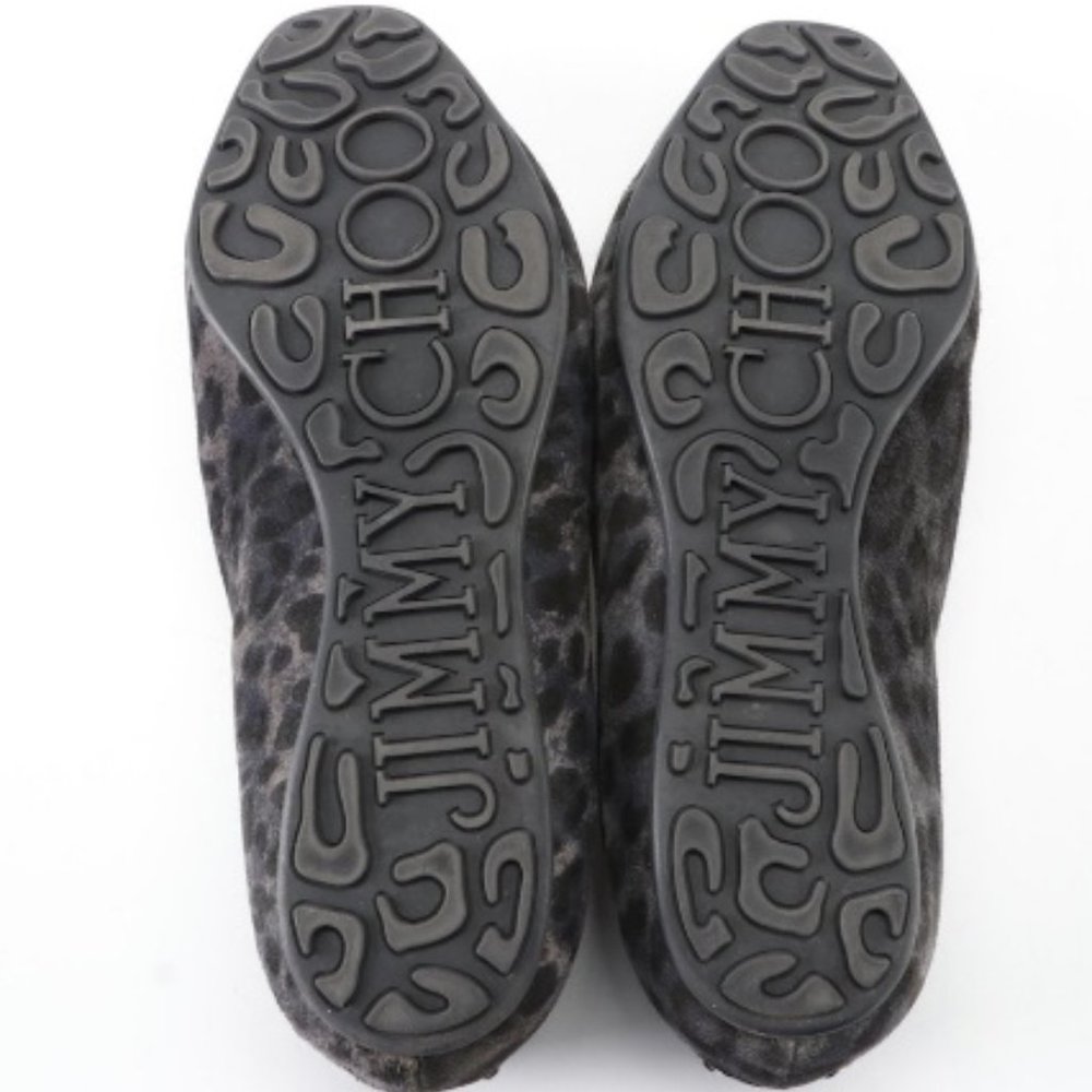 Jimmy Choo Venetian-Style Loafers in Printed Suede with Rubber Soles - Picture 2 of 7